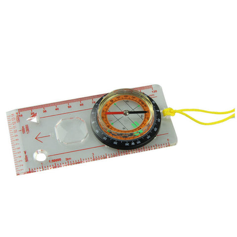 Outdoor Camping Directional Hiking Compass Baseplate Ruler Map Scale Compass