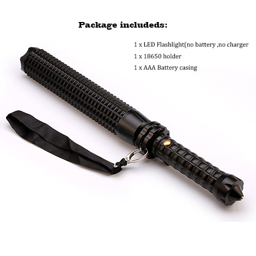 Telescoping CREE XM-L L2 T6 6000 LM LED Torch Tactical Flashlight Baseball Bat Baton