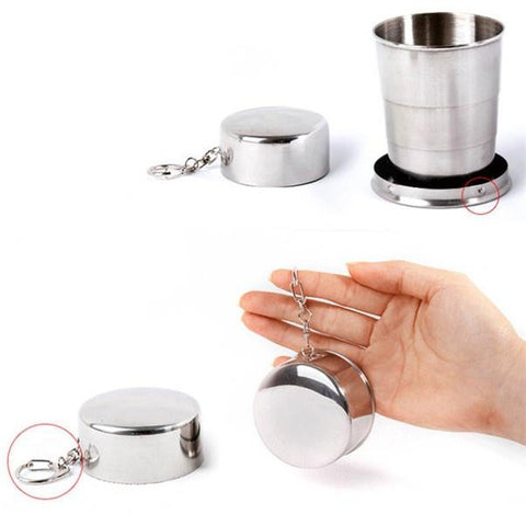 Stainless Steel Portable Outdoor Travel Camping Folding Collapsible Cup mug