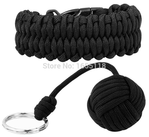 550 lb Monkey Fist Paracord Key Lanyard and Survival Bracelet