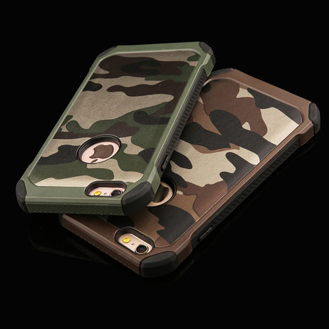 Army Camouflage case for iPhone 4 4s SE 5 5S 6 6 plus back cover PC Hard + Soft TPU Armor protective